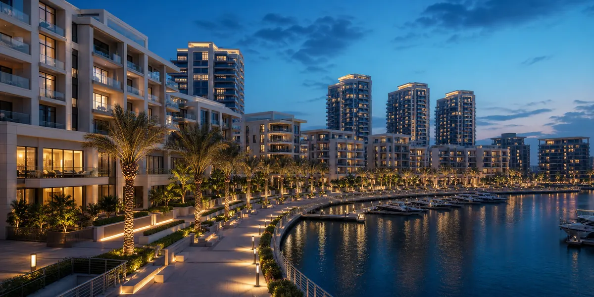 Illustrative Dubai waterfront skyline
